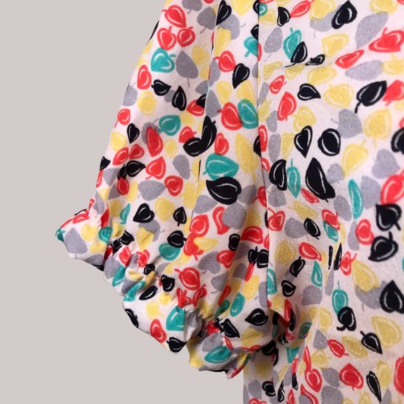 Multicolor Button Up Blouse - Picture 5 of 6